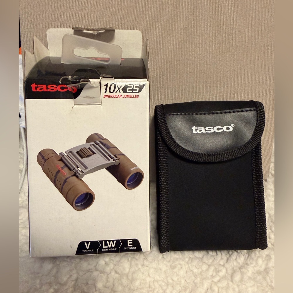 Tasco 10x25 Binoculars - Tan and Black